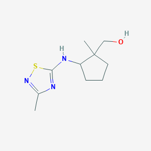 molecular formula C10H17N3OS B2946787 [1-甲基-2-[(3-甲基-1,2,4-噻二唑-5-基)氨基]环戊基]甲醇 CAS No. 1645431-35-1