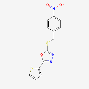 2-((4-Nitrobenzyl)thio)-5-(thiophen-2-yl)-1,3,4-oxadiazole