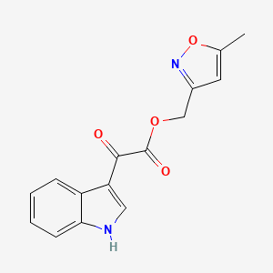 molecular formula C15H12N2O4 B2946793 (5-methylisoxazol-3-yl)methyl 2-(1H-indol-3-yl)-2-oxoacetate CAS No. 1105203-83-5