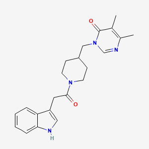 3-({1-[2-(1H-indol-3-yl)acetyl]piperidin-4-yl}methyl)-5,6-dimethyl-3,4-dihydropyrimidin-4-one