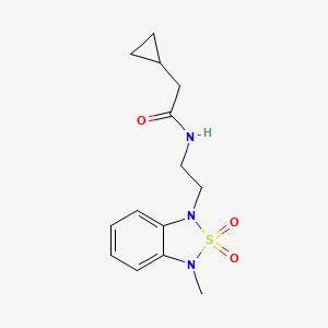 2-cyclopropyl-N-(2-(3-methyl-2,2-dioxidobenzo[c][1,2,5]thiadiazol-1(3H)-yl)ethyl)acetamide