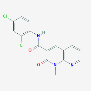 molecular formula C16H11Cl2N3O2 B2946821 N-(2,4-dichlorophenyl)-1-methyl-2-oxo-1,2-dihydro-1,8-naphthyridine-3-carboxamide CAS No. 899969-08-5