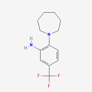 molecular formula C13H17F3N2 B2946822 2-(Azepan-1-yl)-5-(trifluoromethyl)aniline CAS No. 858126-26-8