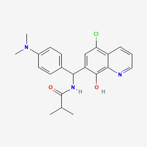 N-[(5-Chloro-8-hydroxyquinolin-7-yl)[4-(dimethylamino)phenyl]methyl]-2-methylpropanamide