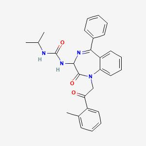 1-{1-[2-(2-methylphenyl)-2-oxoethyl]-2-oxo-5-phenyl-2,3-dihydro-1H-1,4-benzodiazepin-3-yl}-3-(propan-2-yl)urea