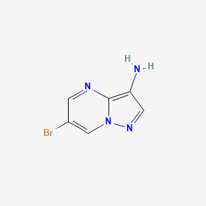 molecular formula C6H5BrN4 B2946829 6-Bromopyrazolo[1,5-a]pyrimidin-3-amine CAS No. 1508567-18-7
