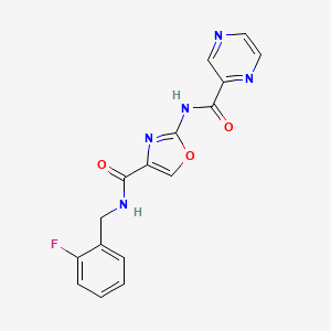 N-(2-fluorobenzyl)-2-(pyrazine-2-carboxamido)oxazole-4-carboxamide