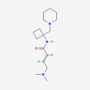 (E)-4-(Dimethylamino)-N-[1-(piperidin-1-ylmethyl)cyclobutyl]but-2-enamide