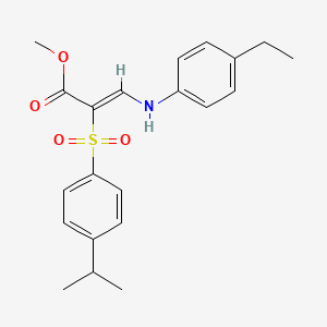 methyl (2Z)-3-[(4-ethylphenyl)amino]-2-[(4-isopropylphenyl)sulfonyl]acrylate