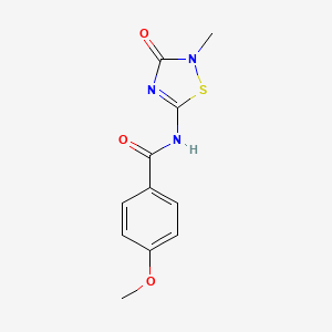 4-methoxy-N-(2-methyl-3-oxo-2,3-dihydro-1,2,4-thiadiazol-5-yl)benzenecarboxamide