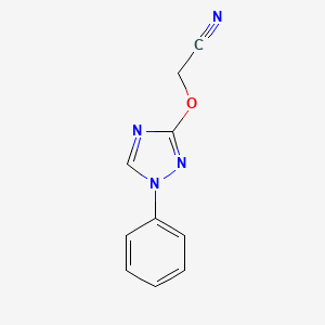 molecular formula C10H8N4O B2946864 2-[(1-phenyl-1H-1,2,4-triazol-3-yl)oxy]acetonitrile CAS No. 477852-87-2