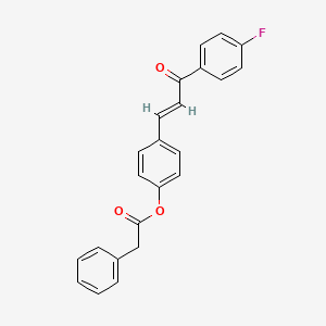 molecular formula C23H17FO3 B2946866 [4-[(E)-3-(4-fluorophenyl)-3-oxoprop-1-enyl]phenyl] 2-phenylacetate CAS No. 331460-78-7