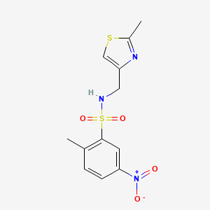 2-methyl-N-((2-methylthiazol-4-yl)methyl)-5-nitrobenzenesulfonamide