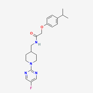 molecular formula C21H27FN4O2 B2946875 N-((1-(5-fluoropyrimidin-2-yl)piperidin-4-yl)methyl)-2-(4-isopropylphenoxy)acetamide CAS No. 2034284-90-5