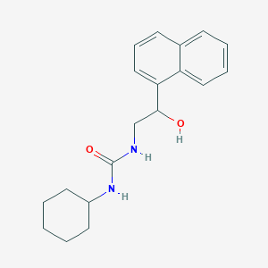 molecular formula C19H24N2O2 B2946877 1-Cyclohexyl-3-(2-hydroxy-2-(naphthalen-1-yl)ethyl)urea CAS No. 1351654-29-9