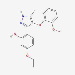 5-ethoxy-2-[4-(2-methoxyphenoxy)-5-methyl-1H-pyrazol-3-yl]phenol