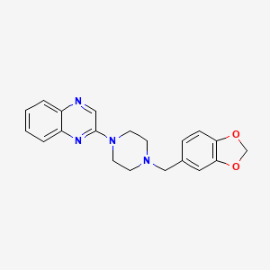 2-[4-(1,3-Benzodioxol-5-ylmethyl)piperazino]quinoxaline