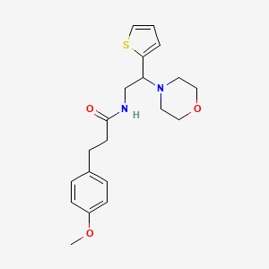 molecular formula C20H26N2O3S B2946895 3-(4-methoxyphenyl)-N-(2-morpholino-2-(thiophen-2-yl)ethyl)propanamide CAS No. 899744-65-1