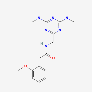 N-((4,6-bis(dimethylamino)-1,3,5-triazin-2-yl)methyl)-2-(2-methoxyphenyl)acetamide