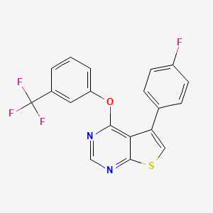 5-(4-Fluorophenyl)-4-[3-(trifluoromethyl)phenoxy]thieno[2,3-d]pyrimidine