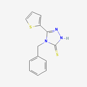 molecular formula C13H11N3S2 B2946917 4-benzyl-5-(thiophen-2-yl)-4H-1,2,4-triazole-3-thiol CAS No. 139614-67-8