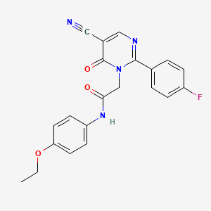 molecular formula C21H17FN4O3 B2946920 2-(5-cyano-2-(4-fluorophenyl)-6-oxopyrimidin-1(6H)-yl)-N-(4-ethoxyphenyl)acetamide CAS No. 1251689-26-5