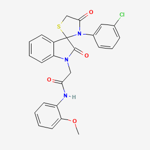 2-(3'-(3-chlorophenyl)-2,4'-dioxospiro[indoline-3,2'-thiazolidin]-1-yl)-N-(2-methoxyphenyl)acetamide