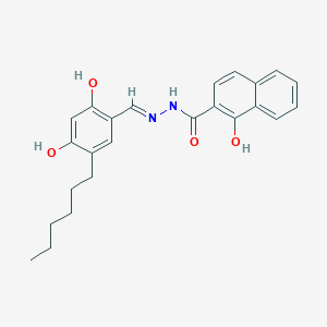 molecular formula C24H26N2O4 B2946924 (E)-N'-(5-hexyl-2,4-dihydroxybenzylidene)-1-hydroxy-2-naphthohydrazide CAS No. 1321772-80-8