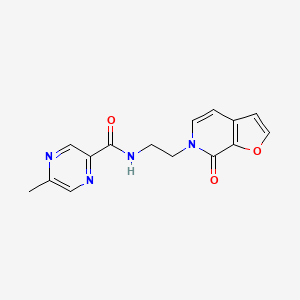 molecular formula C15H14N4O3 B2946932 5-methyl-N-(2-(7-oxofuro[2,3-c]pyridin-6(7H)-yl)ethyl)pyrazine-2-carboxamide CAS No. 2034273-09-9