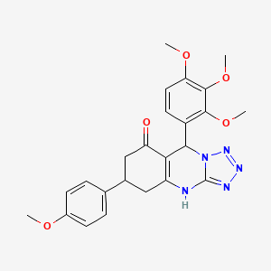 6-(4-methoxyphenyl)-9-(2,3,4-trimethoxyphenyl)-5,6,7,9-tetrahydrotetrazolo[5,1-b]quinazolin-8(4H)-one