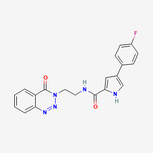 4-(4-fluorophenyl)-N-(2-(4-oxobenzo[d][1,2,3]triazin-3(4H)-yl)ethyl)-1H-pyrrole-2-carboxamide