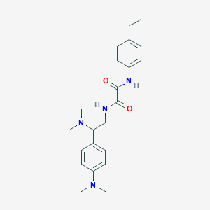 molecular formula C22H30N4O2 B2946939 N1-(2-(dimethylamino)-2-(4-(dimethylamino)phenyl)ethyl)-N2-(4-ethylphenyl)oxalamide CAS No. 900005-46-1