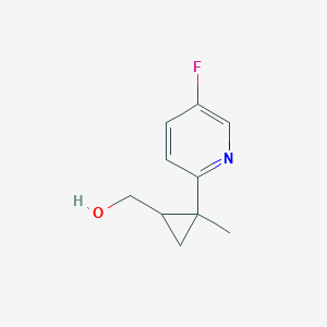 molecular formula C10H12FNO B2946941 [2-(5-Fluoropyridin-2-yl)-2-methylcyclopropyl]methanol CAS No. 1547299-38-6
