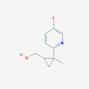 molecular formula C10H12FNO B2946941 [2-(5-氟吡啶-2-基)-2-甲基环丙基]甲醇 CAS No. 1547299-38-6