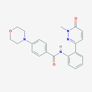 molecular formula C22H22N4O3 B2946945 N-(2-(1-methyl-6-oxo-1,6-dihydropyridazin-3-yl)phenyl)-4-morpholinobenzamide CAS No. 1797072-29-7