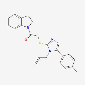 2-((1-allyl-5-(p-tolyl)-1H-imidazol-2-yl)thio)-1-(indolin-1-yl)ethanone