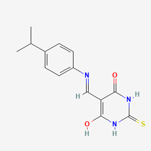 5-({[4-(propan-2-yl)phenyl]amino}methylidene)-2-sulfanylidene-1,3-diazinane-4,6-dione