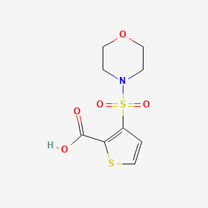 molecular formula C9H11NO5S2 B2946964 3-(Morpholin-4-ylsulfonyl)thiophene-2-carboxylic acid CAS No. 878466-29-6