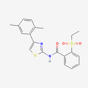 N-(4-(2,5-dimethylphenyl)thiazol-2-yl)-2-(ethylsulfonyl)benzamide