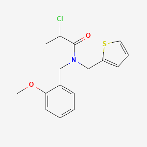 2-Chloro-N-[(2-methoxyphenyl)methyl]-N-(thiophen-2-ylmethyl)propanamide