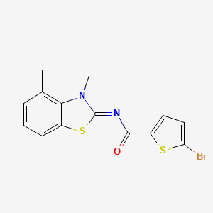 molecular formula C14H11BrN2OS2 B2946987 (E)-5-bromo-N-(3,4-dimethylbenzo[d]thiazol-2(3H)-ylidene)thiophene-2-carboxamide CAS No. 865543-99-3