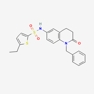 molecular formula C22H22N2O3S2 B2947001 N-(1-benzyl-2-oxo-1,2,3,4-tetrahydroquinolin-6-yl)-5-ethylthiophene-2-sulfonamide CAS No. 941992-13-8