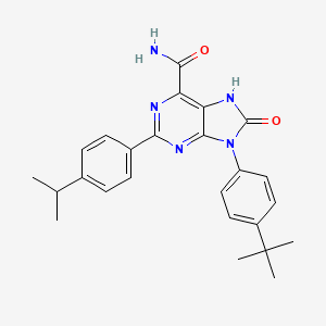 9-(4-(tert-butyl)phenyl)-2-(4-isopropylphenyl)-8-oxo-8,9-dihydro-7H-purine-6-carboxamide