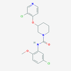 N-(5-chloro-2-methoxyphenyl)-3-((3-chloropyridin-4-yl)oxy)piperidine-1-carboxamide
