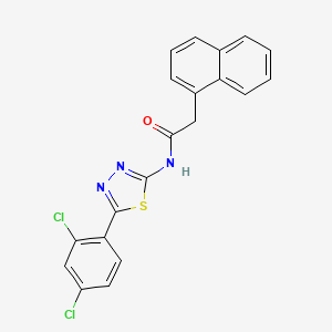 molecular formula C20H13Cl2N3OS B2947015 N-(5-(2,4-dichlorophenyl)-1,3,4-thiadiazol-2-yl)-2-(naphthalen-1-yl)acetamide CAS No. 392243-90-2