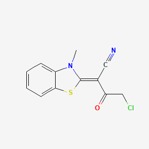 molecular formula C12H9ClN2OS B2947020 (2Z)-4-氯-2-(3-甲基-1,3-苯并噻唑-2-亚甲基)-3-氧代丁腈 CAS No. 746607-67-0