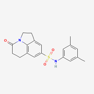 molecular formula C19H20N2O3S B2947022 N-(3,5-dimethylphenyl)-4-oxo-1,2,5,6-tetrahydro-4H-pyrrolo[3,2,1-ij]quinoline-8-sulfonamide CAS No. 898419-45-9