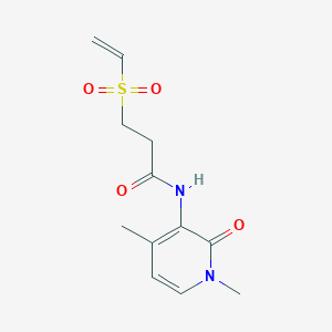 molecular formula C12H16N2O4S B2947027 N-(1,4-Dimethyl-2-oxopyridin-3-yl)-3-ethenylsulfonylpropanamide CAS No. 2224342-67-8