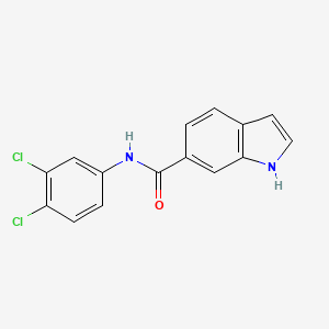 molecular formula C15H10Cl2N2O B2947051 N-(3,4-dichlorophenyl)-1H-indole-6-carboxamide CAS No. 1147677-22-2