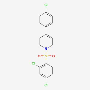 molecular formula C17H14Cl3NO2S B2947053 4-(4-Chlorophenyl)-1-[(2,4-dichlorophenyl)sulfonyl]-1,2,3,6-tetrahydropyridine CAS No. 866152-49-0